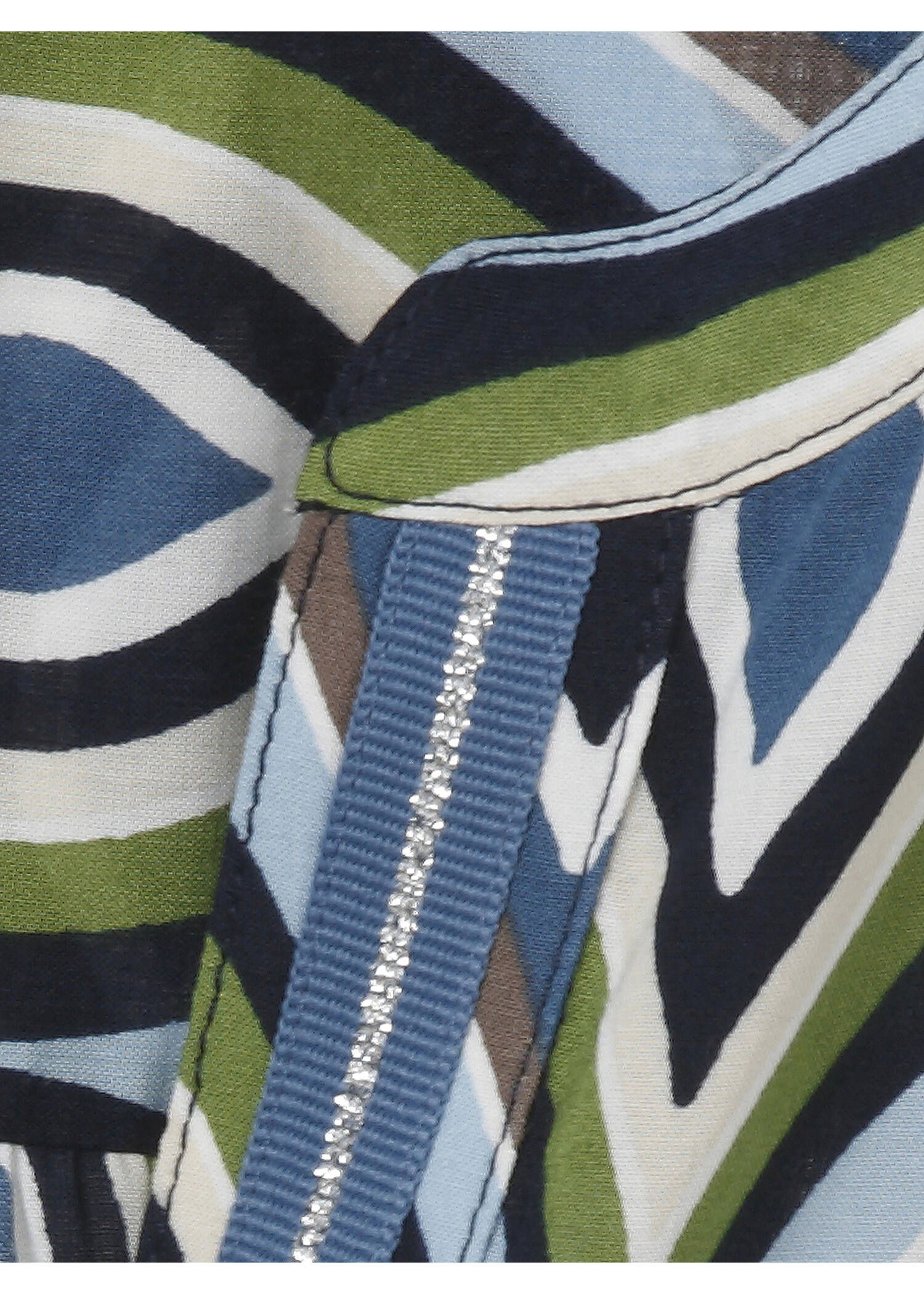 3/4-Arm Viskose-Print-Bluse mit Gummizugbund /