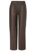 Chice Schlupfhose in Leder-Optik, weites Bein "Kaffee" /