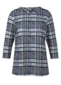3/4-Arm Sweatshirt / leichter Pullover Tartan /