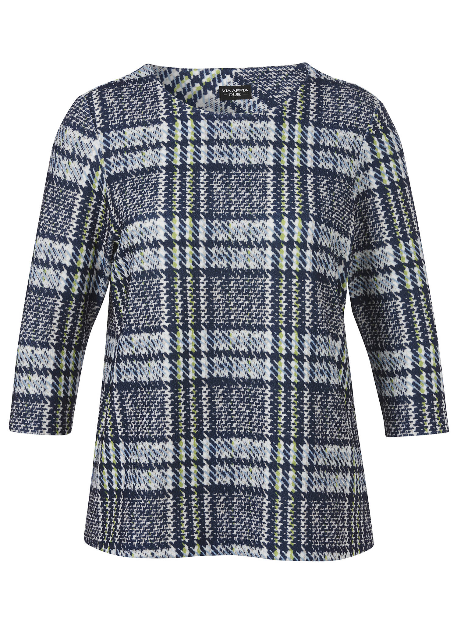 3/4-Arm Sweatshirt / leichter Pullover Tartan /