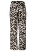 Leo-Print Schlupfhose, weite Beine /