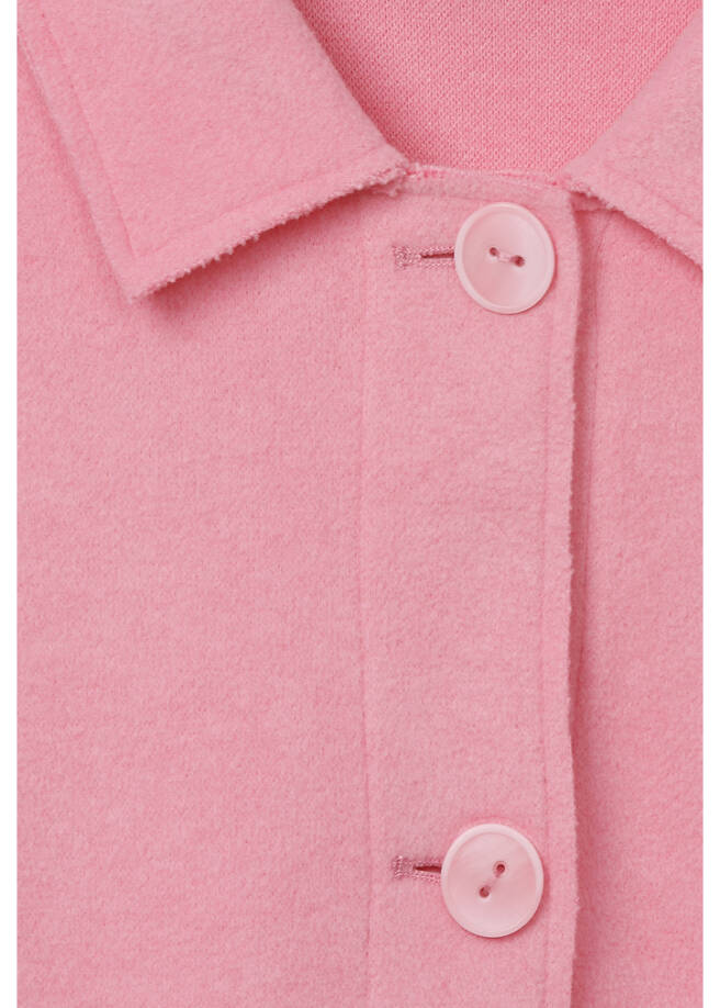 Weiche Jacke mit Kragen in Orchidee /