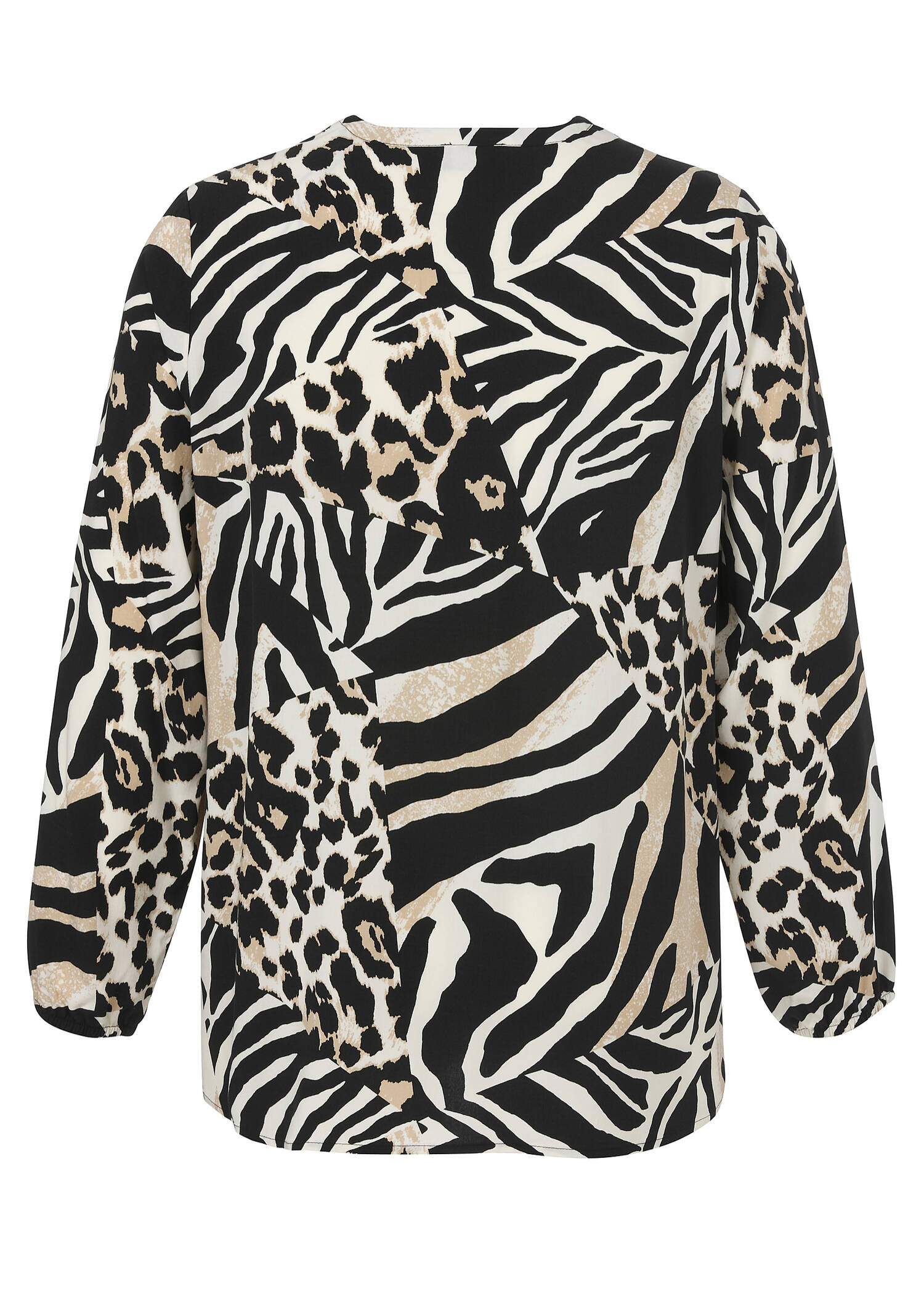 Fließende Viskose- Schlupfbluse Modern Animal Print / 