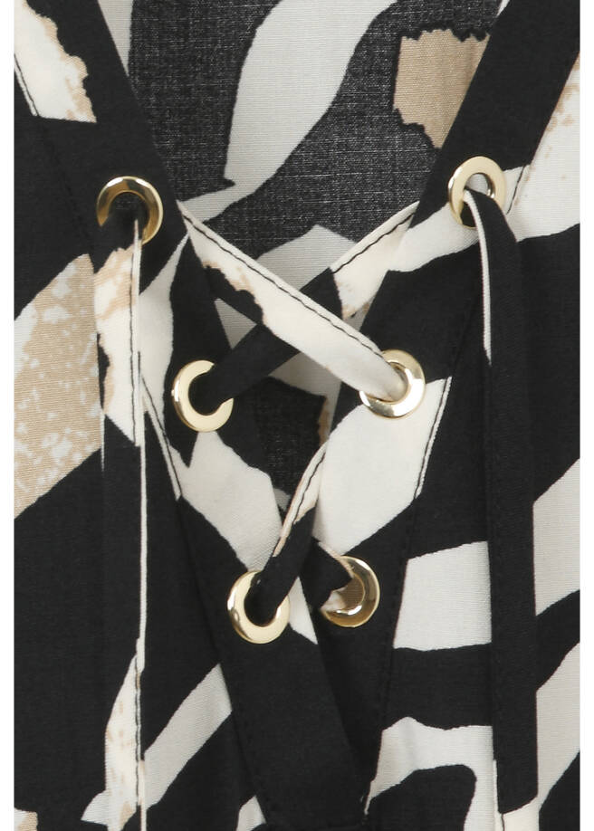 Fließende Viskose- Schlupfbluse Modern Animal Print / 