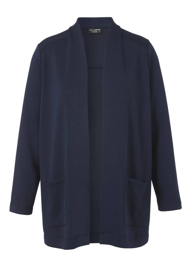 Offene Sweatjacke marine Frontansicht