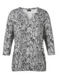 Viskose-Jersey 3/4-Arm Shirt mit Gummizugsaum /