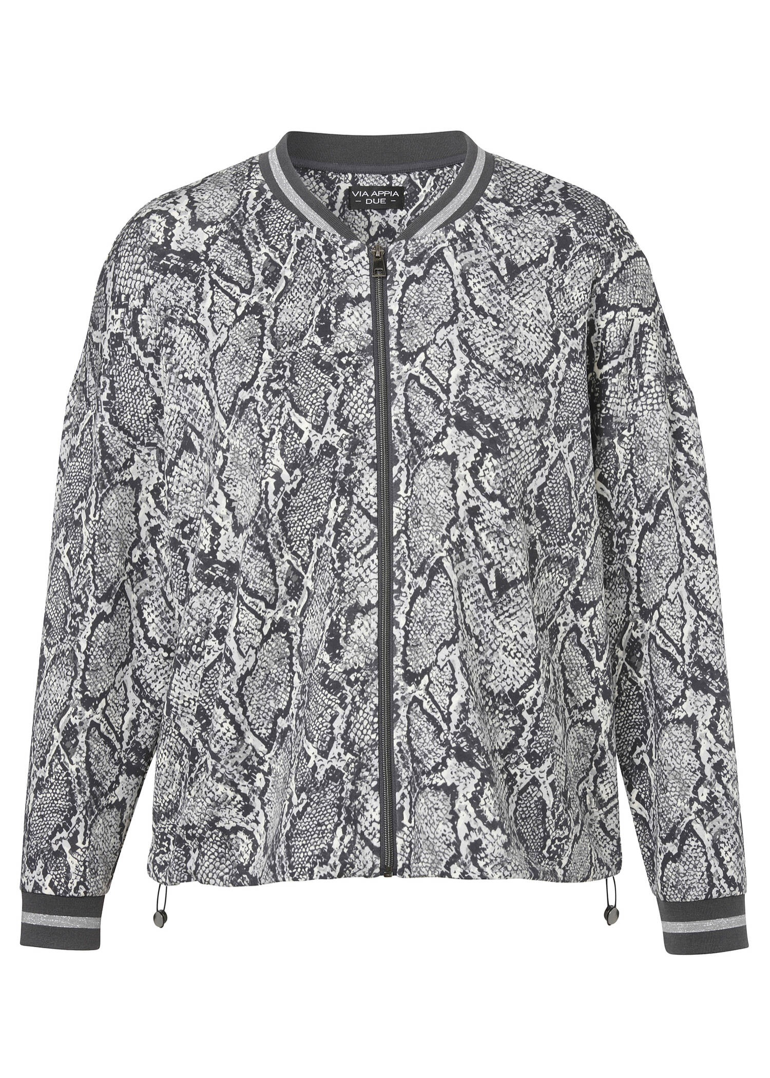 Moderne Blouson-Jacke mit Snake-Print /
