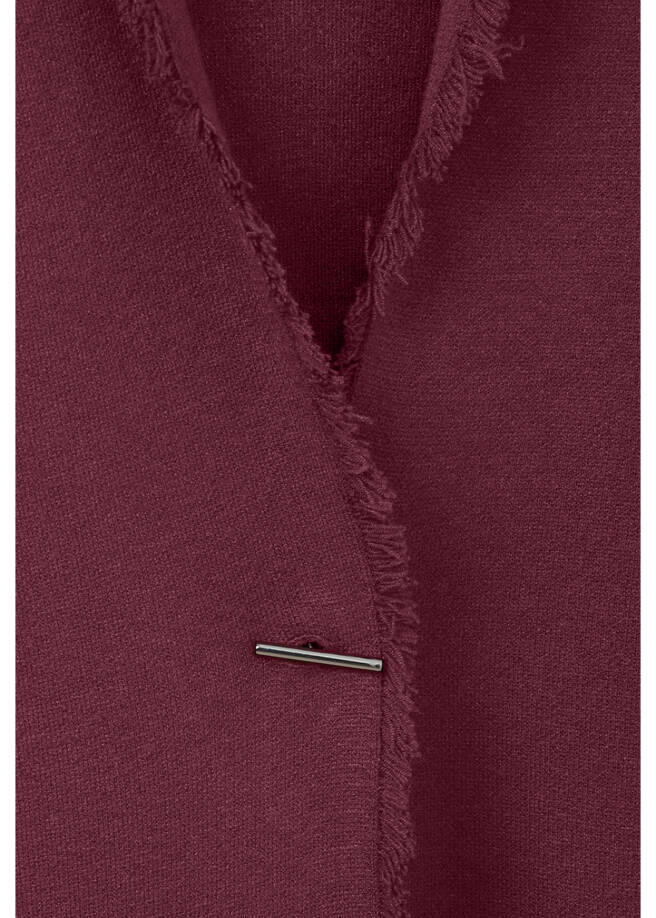 Longjacke / Strickmantel mit Schalkragen /