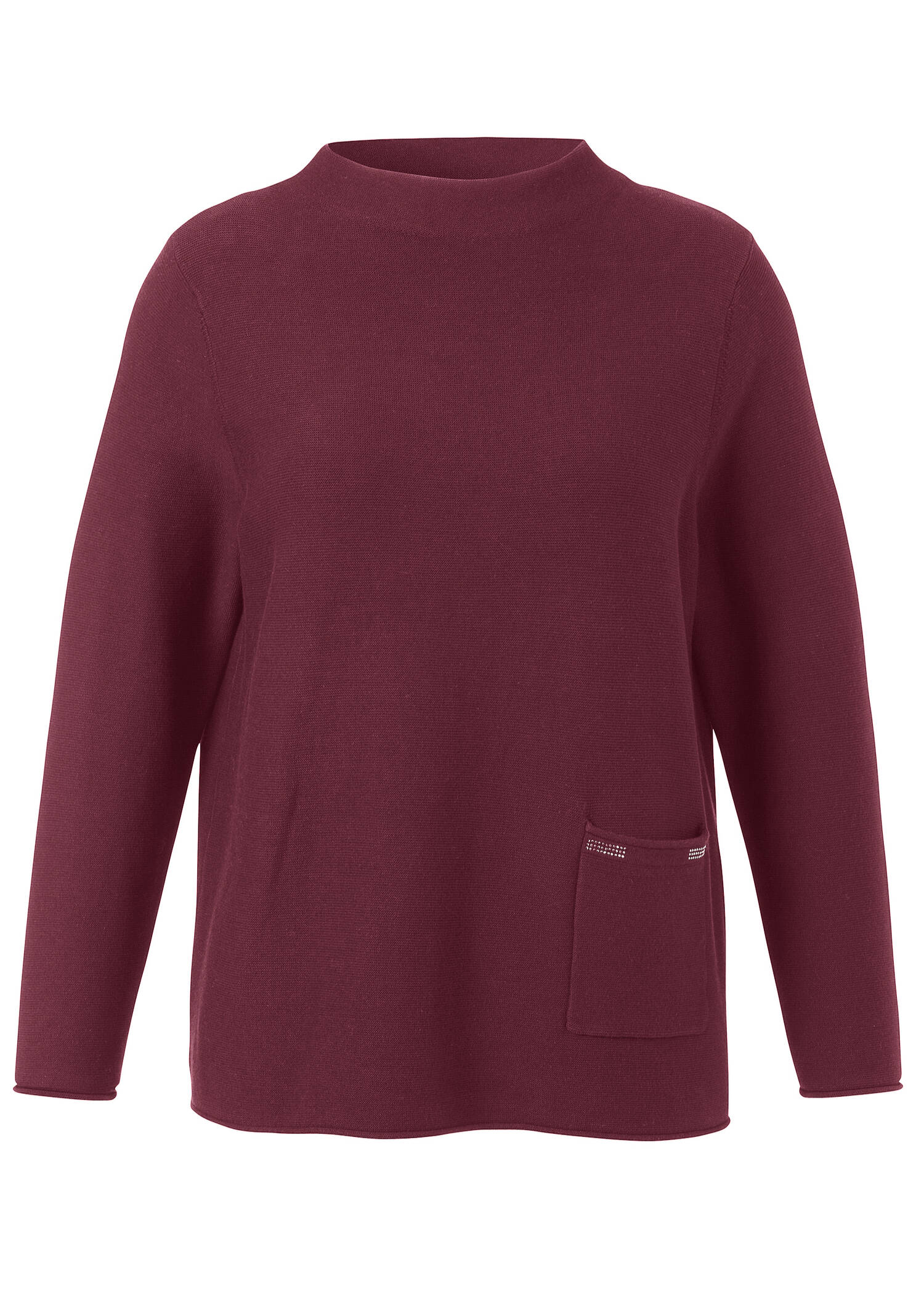 Weicher Baumwoll-Pullover mit Kelchkragen / 