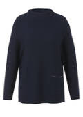 Weicher Baumwoll-Pullover mit Kelchkragen / 