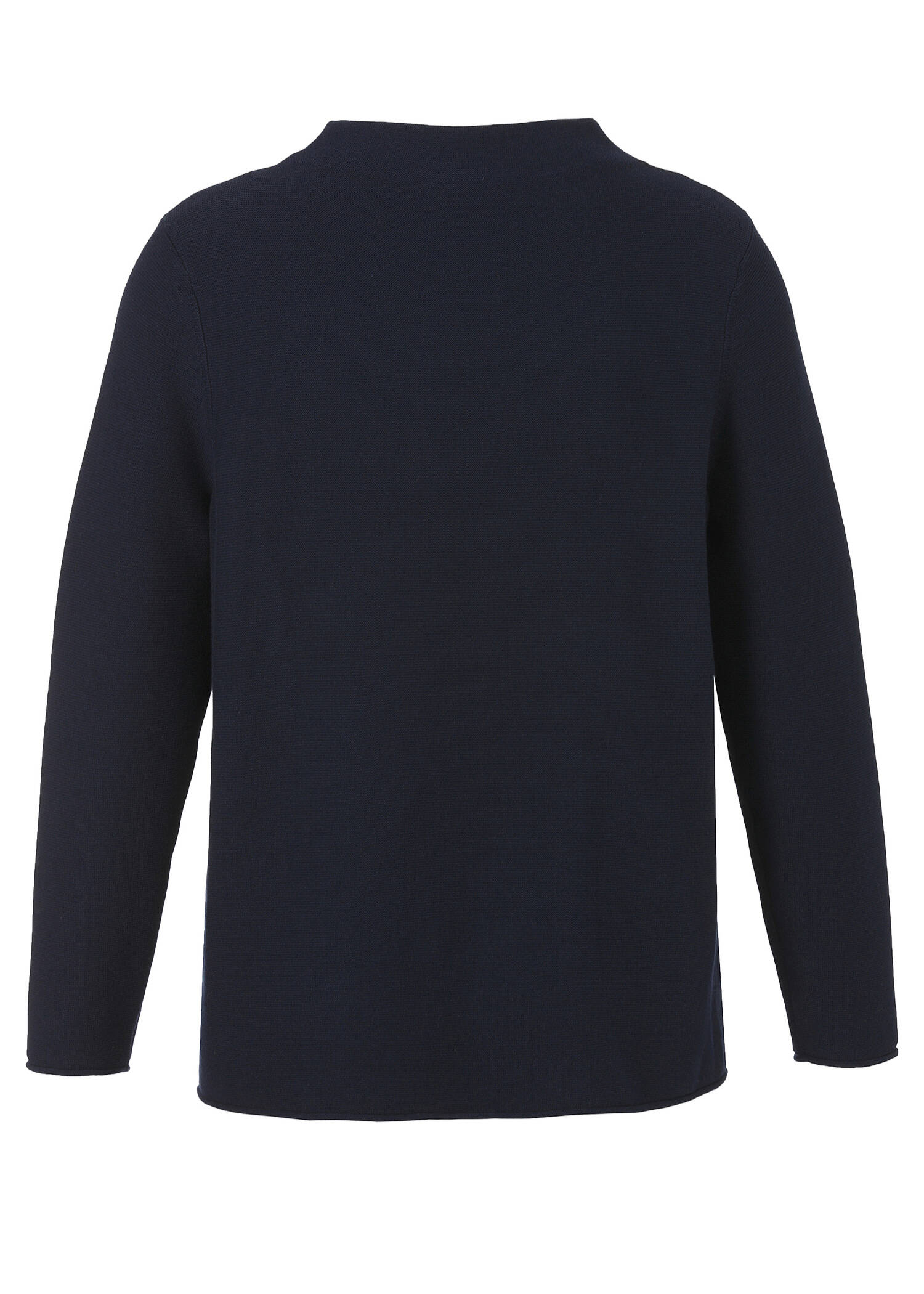 Weicher Baumwoll-Pullover mit Kelchkragen / 
