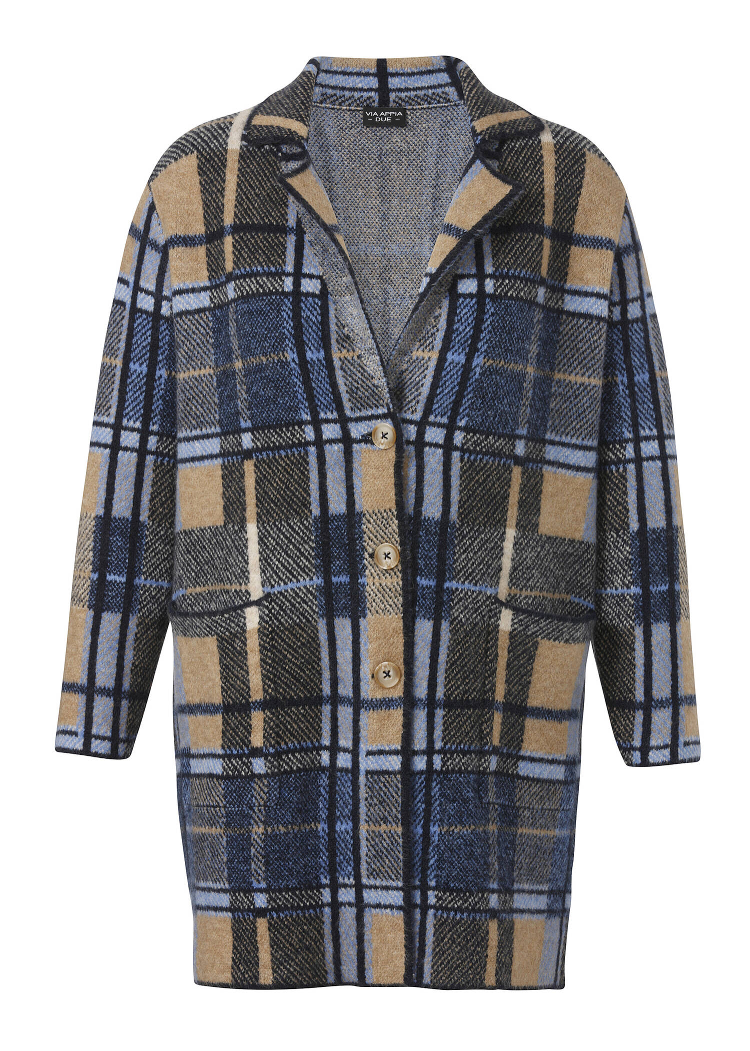 Leichte Mantel-Jacke Karomuster /