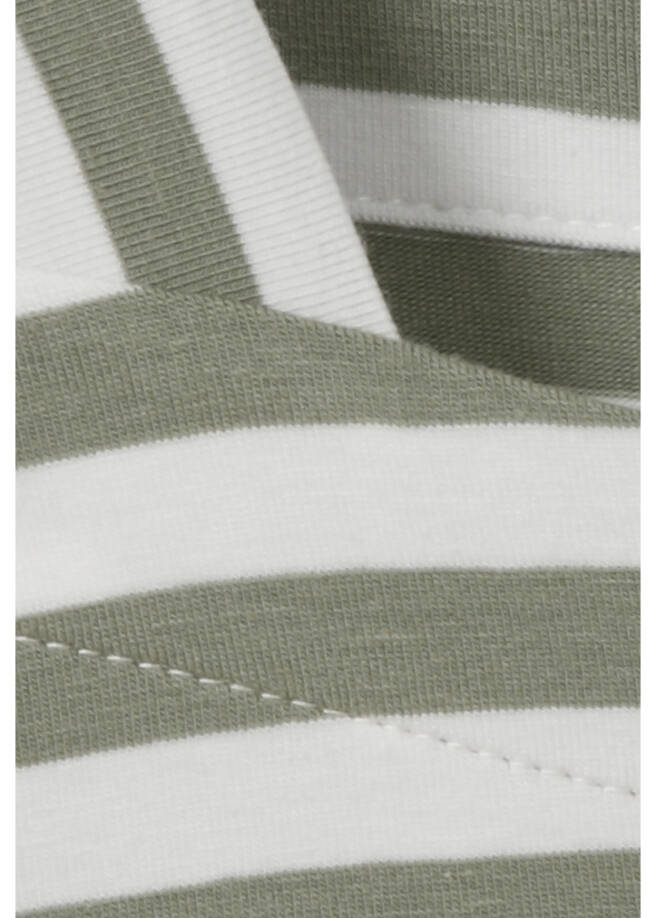 3/4-Arm Ringelshirt mit Karree-Ausschnitt / 