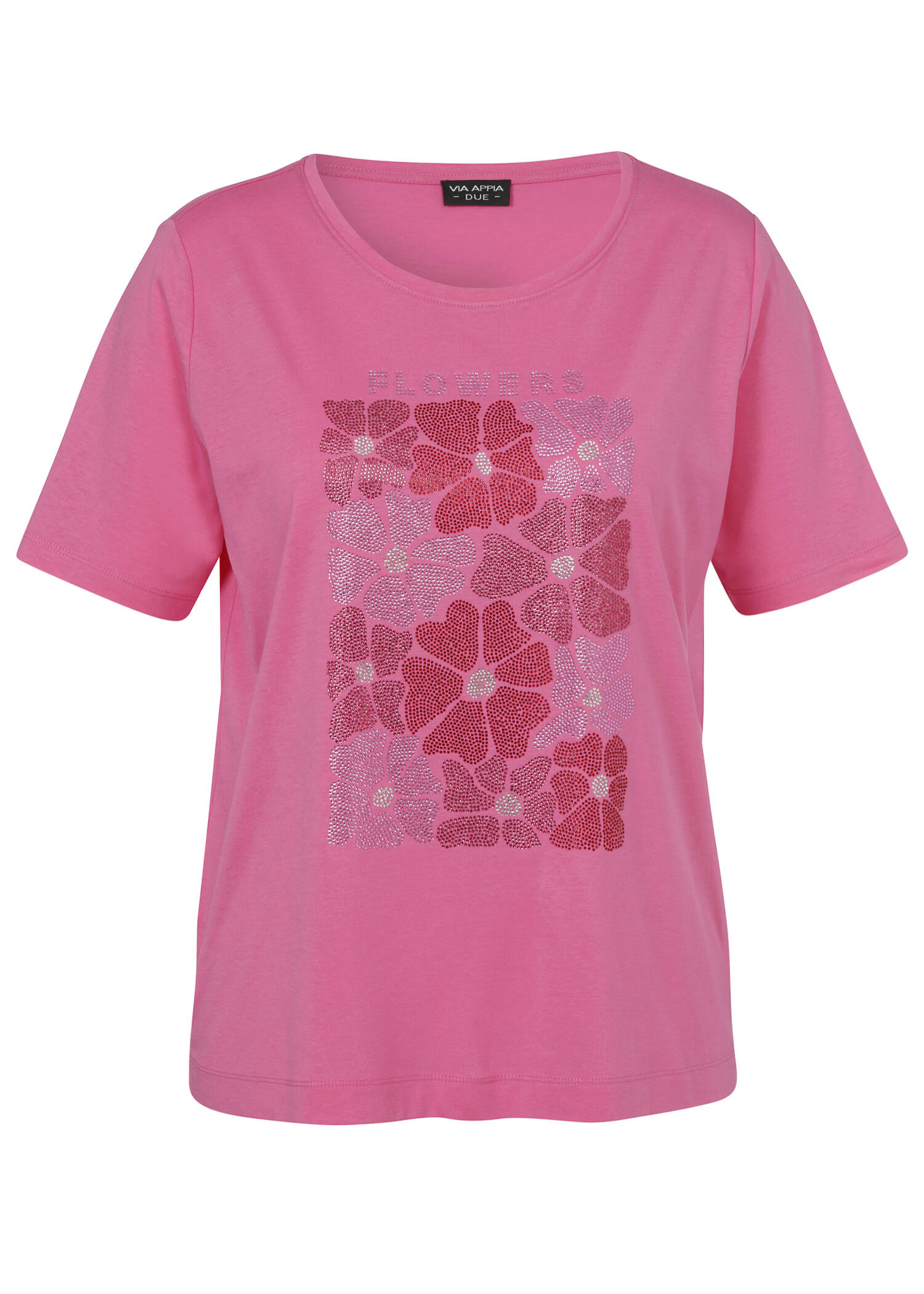 Softes T-Shirt mit Motiv aus Schmucksteinchen / 