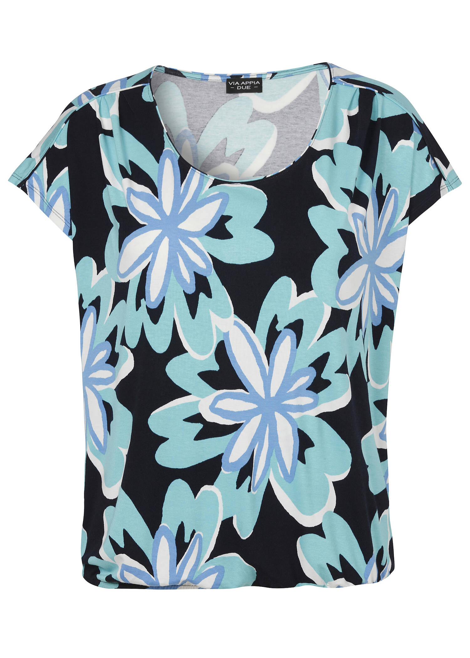 Viskose-Jersey Shirt mit Gummizugsaum /