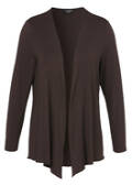 Offene Shirtjacke mit Wasserfall-Front /