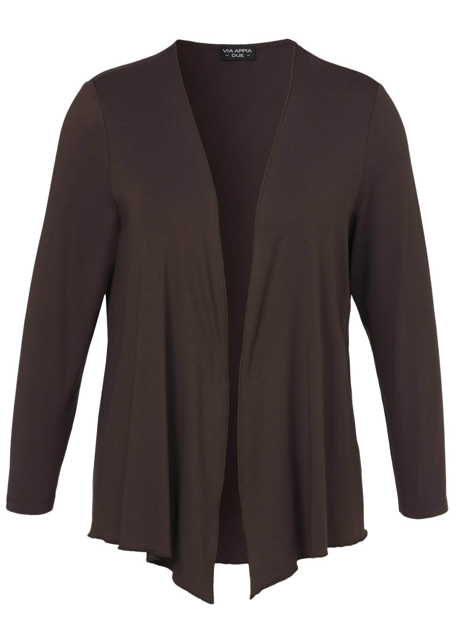 Offene Shirtjacke mit Wasserfall-Front /