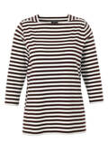 Soft fließendes 3/4-Arm Ringel-Shirt mit U-Boot-Ausschnitt /