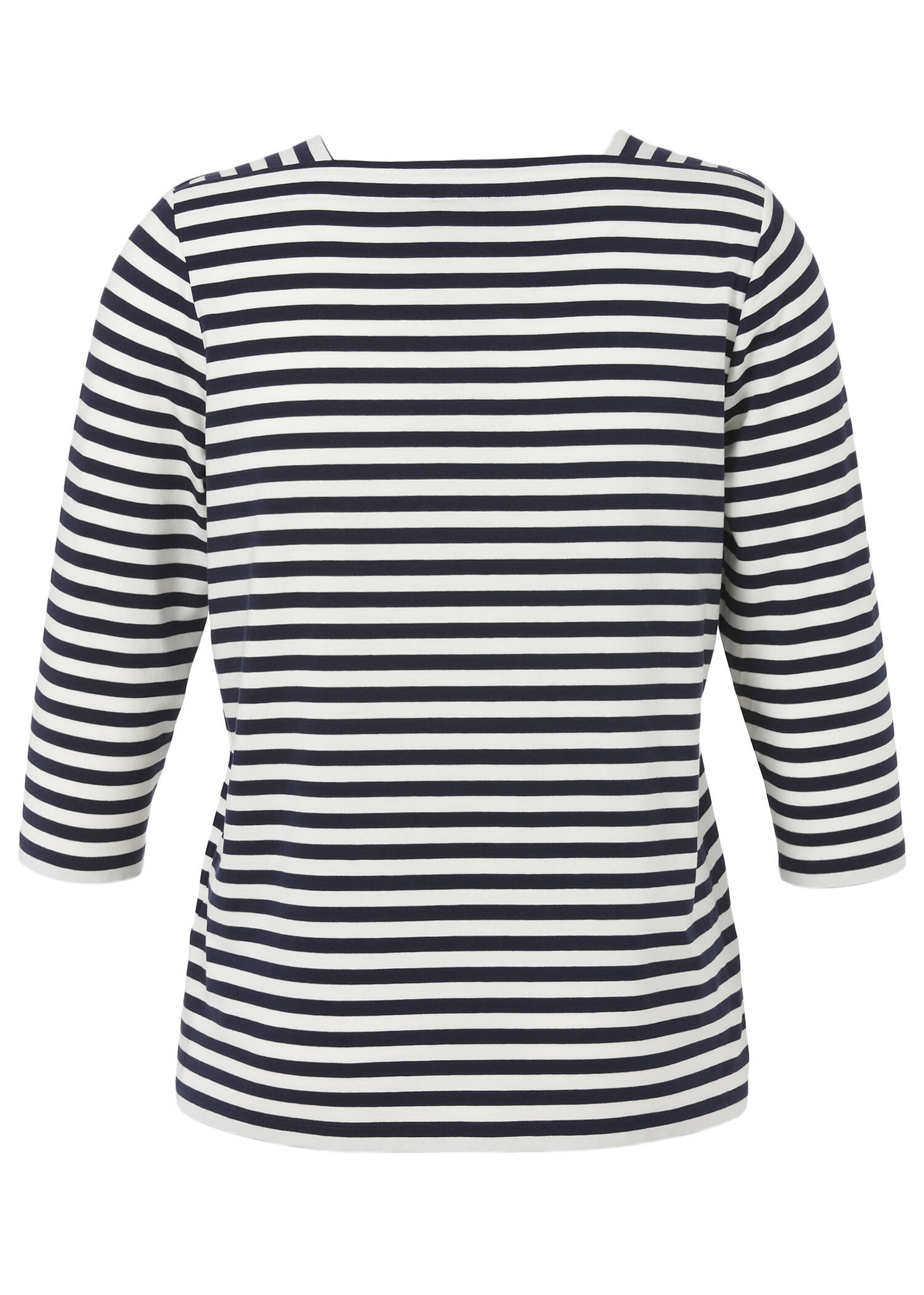 Soft fließendes 3/4-Arm Ringel-Shirt mit U-Boot-Ausschnitt /