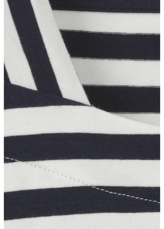 Soft fließendes 3/4-Arm Ringel-Shirt mit U-Boot-Ausschnitt /