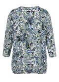 3/4-Arm Viskose-Jersey Print Shirt mit Gummizugbund /