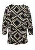 3/4-Arm Sweatshirt / leichter Pullover Karo /