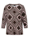 3/4-Arm Sweatshirt / leichter Pullover Karo /
