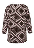 3/4-Arm Sweatshirt / leichter Pullover Karo /