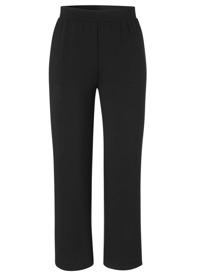 Lässig-edle Hose im Modern Jogg-Pants-Style schwarz Frontansicht