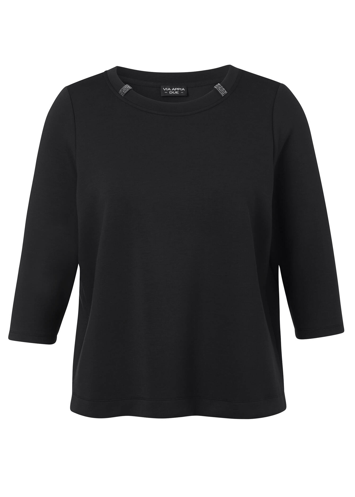 3/4-Arm Sweatshirt mit Schmuck-Details /