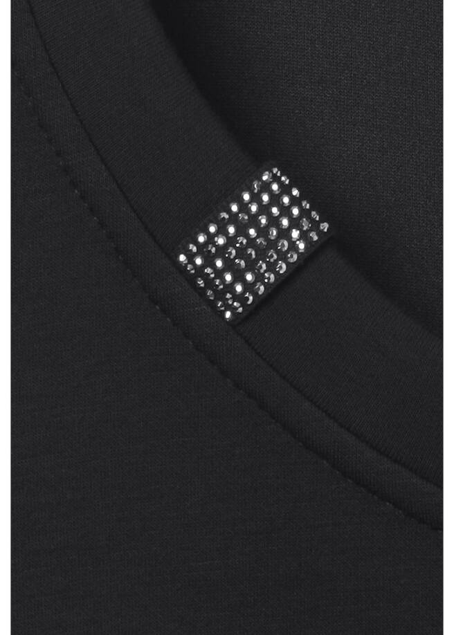 3/4-Arm Sweatshirt mit Schmuck-Details /