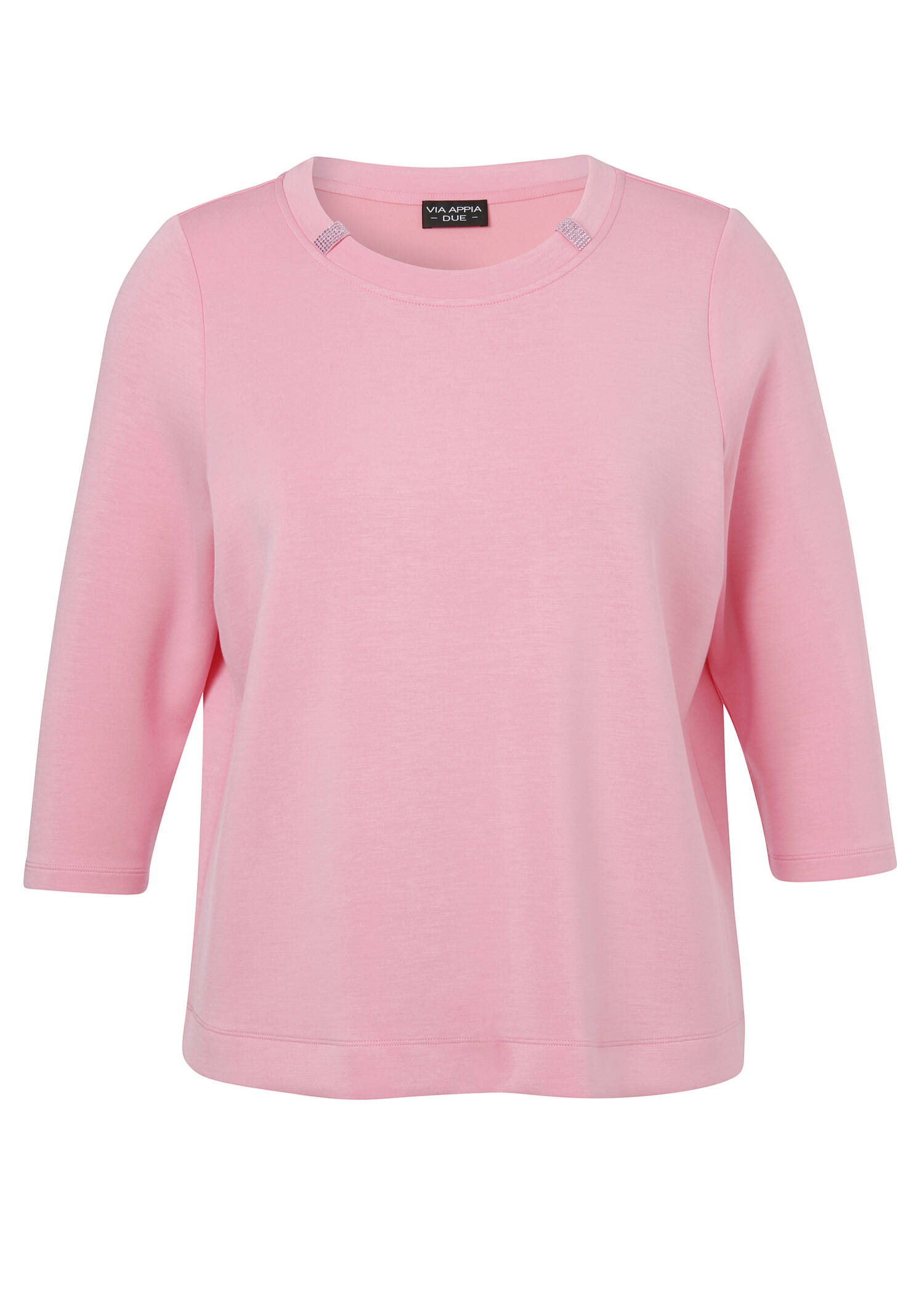 3/4-Arm Sweatshirt mit Schmuck-Details /