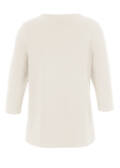 Einfarbiges 3/4-Arm Kombi-Sweatshirt mit feiner Ripp-Struktur /