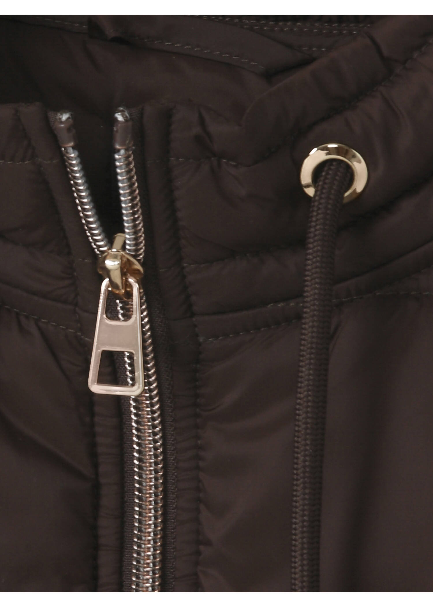 Wattierte Steppweste mit Zipper /