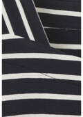 Geringeltes Langarmshirt mit Karree-Ausschnitt /