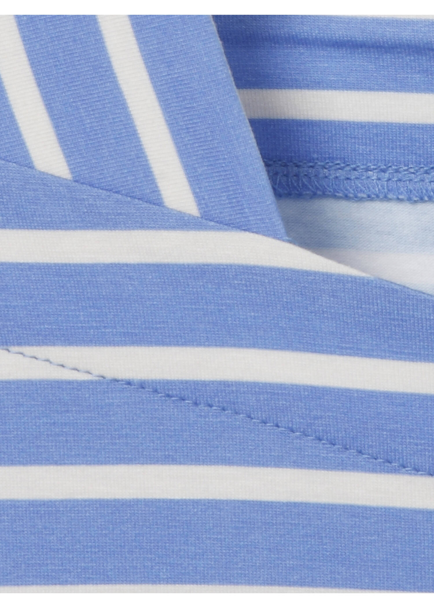 Geringeltes Langarmshirt mit Karree-Ausschnitt /