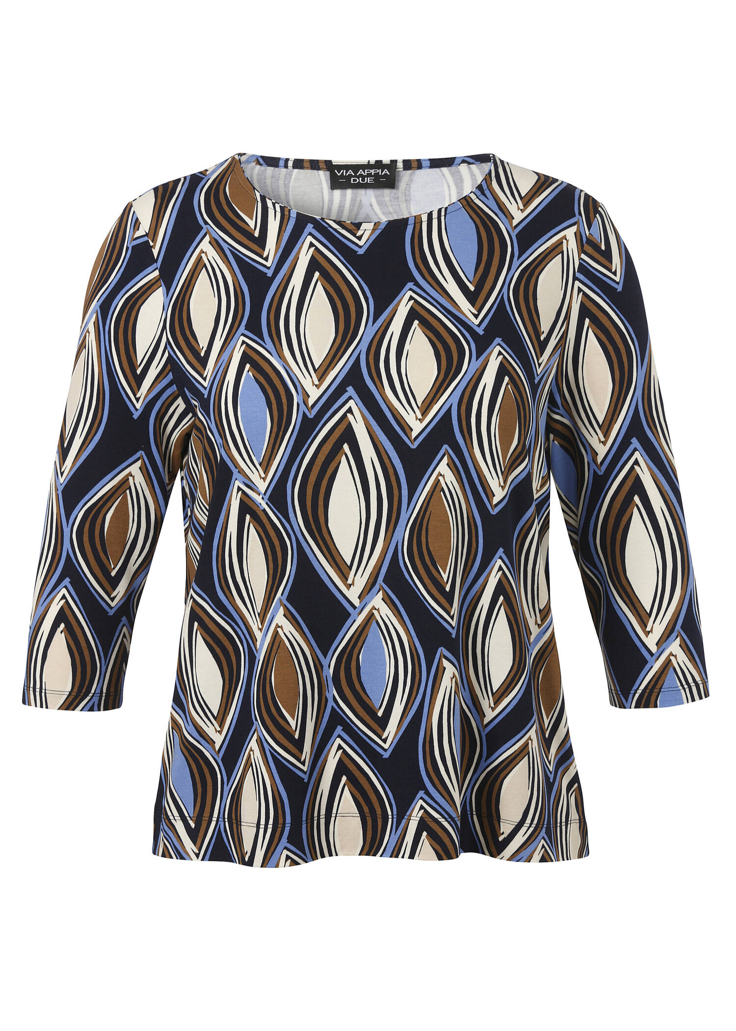 3/4-Arm Print Shirt Viskose-Jersey / 