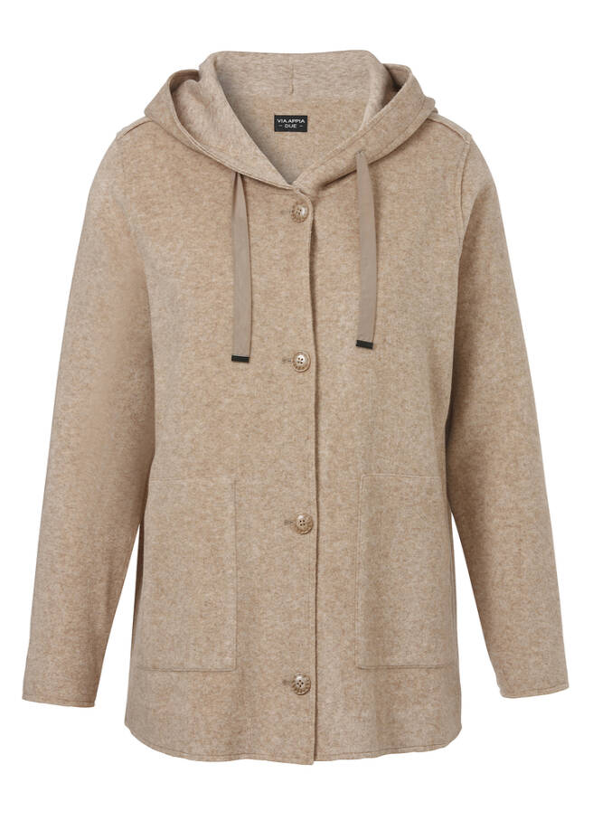 Chice Kapuzenjacke in Camel-Melange camel melange Frontansicht