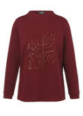 Einfarbiges Sweatshirt mit Motto /