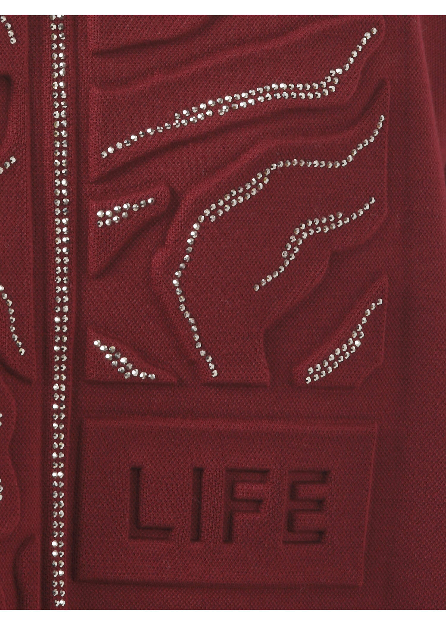 Einfarbiges Sweatshirt mit Motto /
