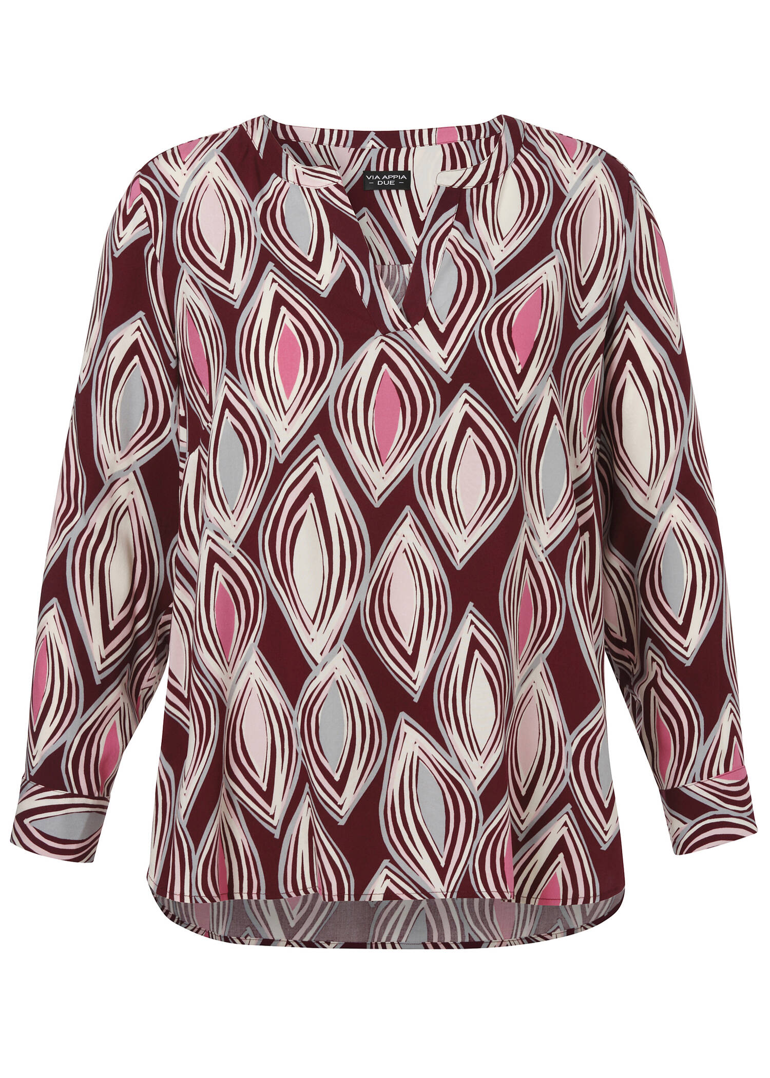 Fließende Viskosebluse mit Print / 