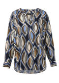 Fließende Viskosebluse mit Print /