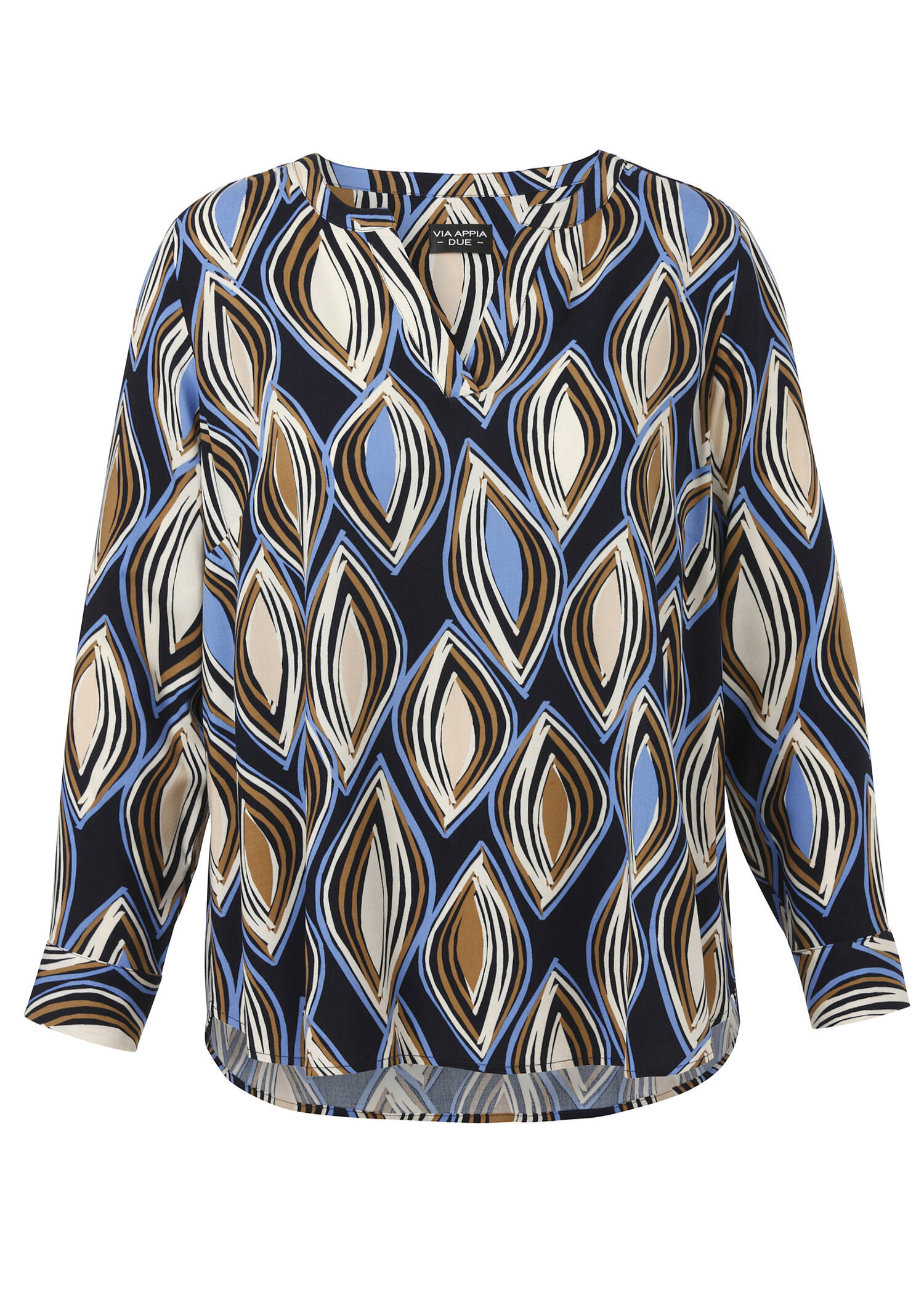 Fließende Viskosebluse mit Print /