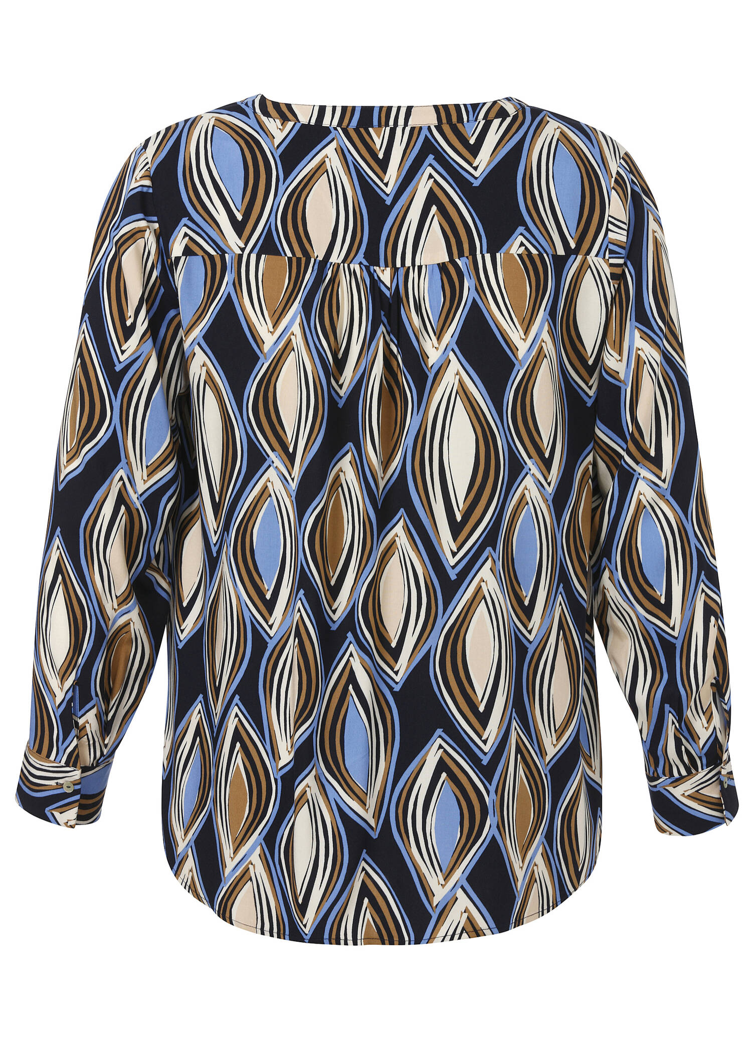Fließende Viskosebluse mit Print /
