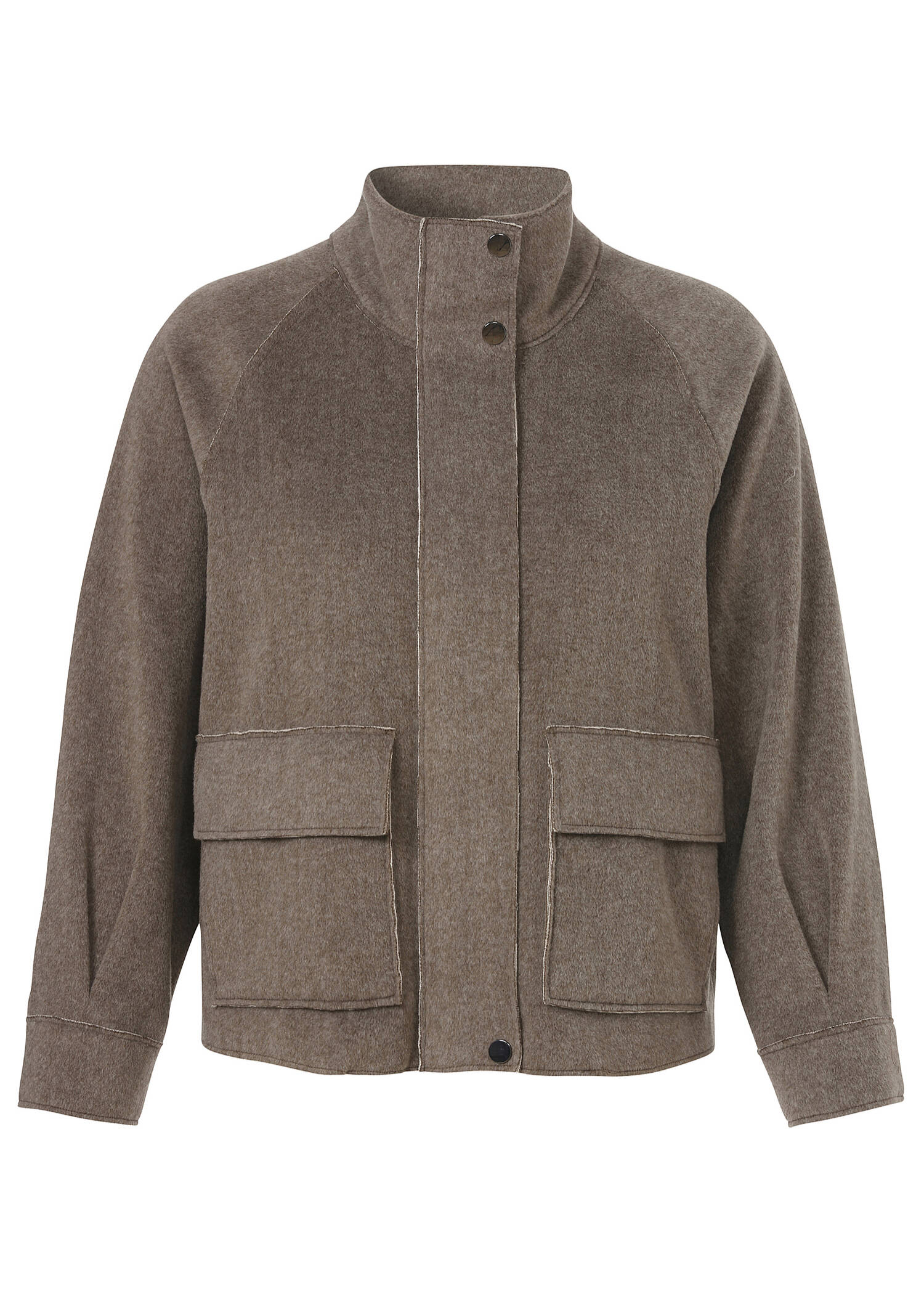 Moderne Outdoor Jacke Taupe Melange /