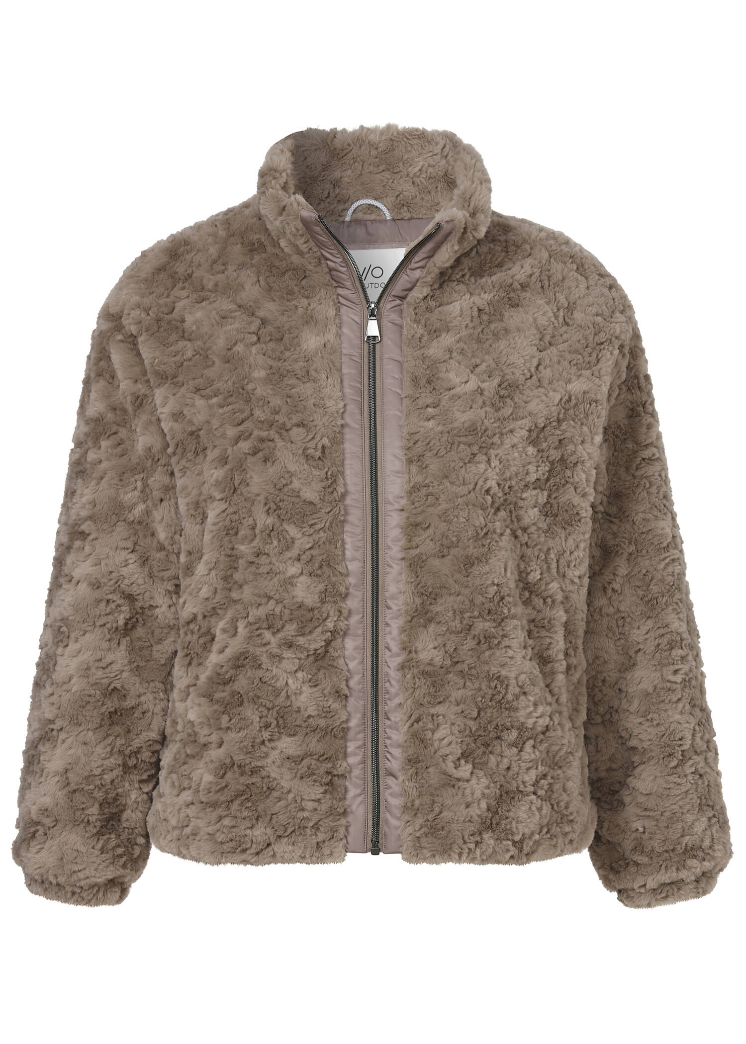 Supersofte Kuscheljacke in Taupe / 