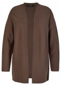 Offener Baumwoll-Long-Cardigan mit Strukturmuster /
