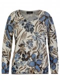 Softer Baumwoll-Pullover mit floralem Print /