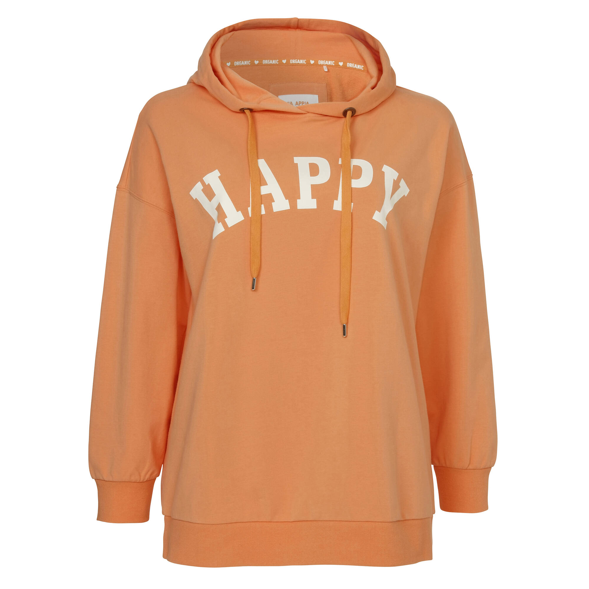 Verspieltes Kapuzensweatshirt `HAPPY` in Uni-Design