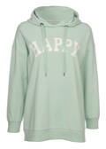 Verspieltes Kapuzensweatshirt 'HAPPY' in Uni-Design / 